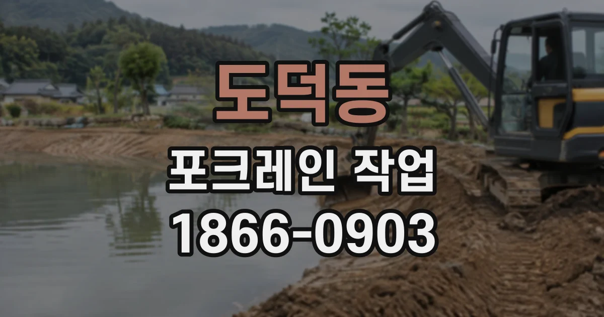 도덕동 포크레인작업