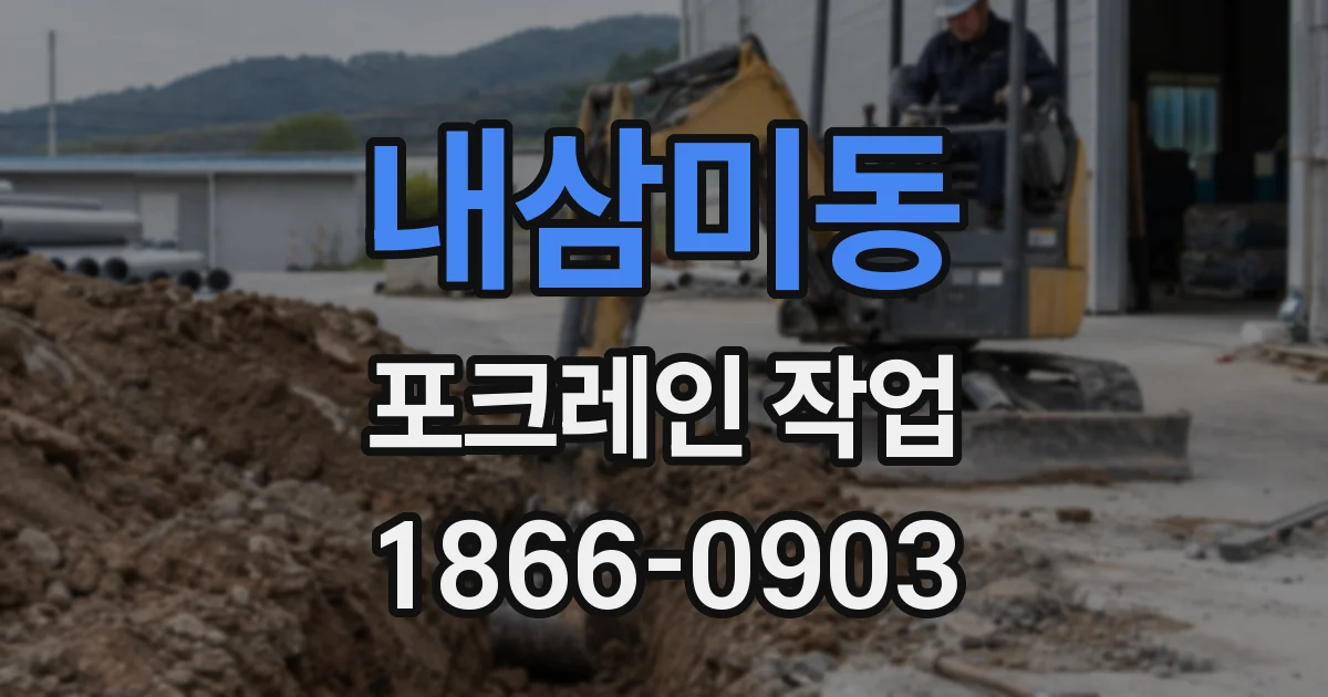 내삼미동 포크레인 작업