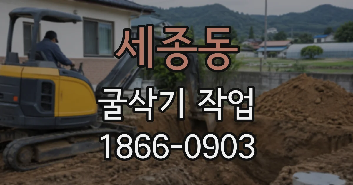세종동 굴삭기작업