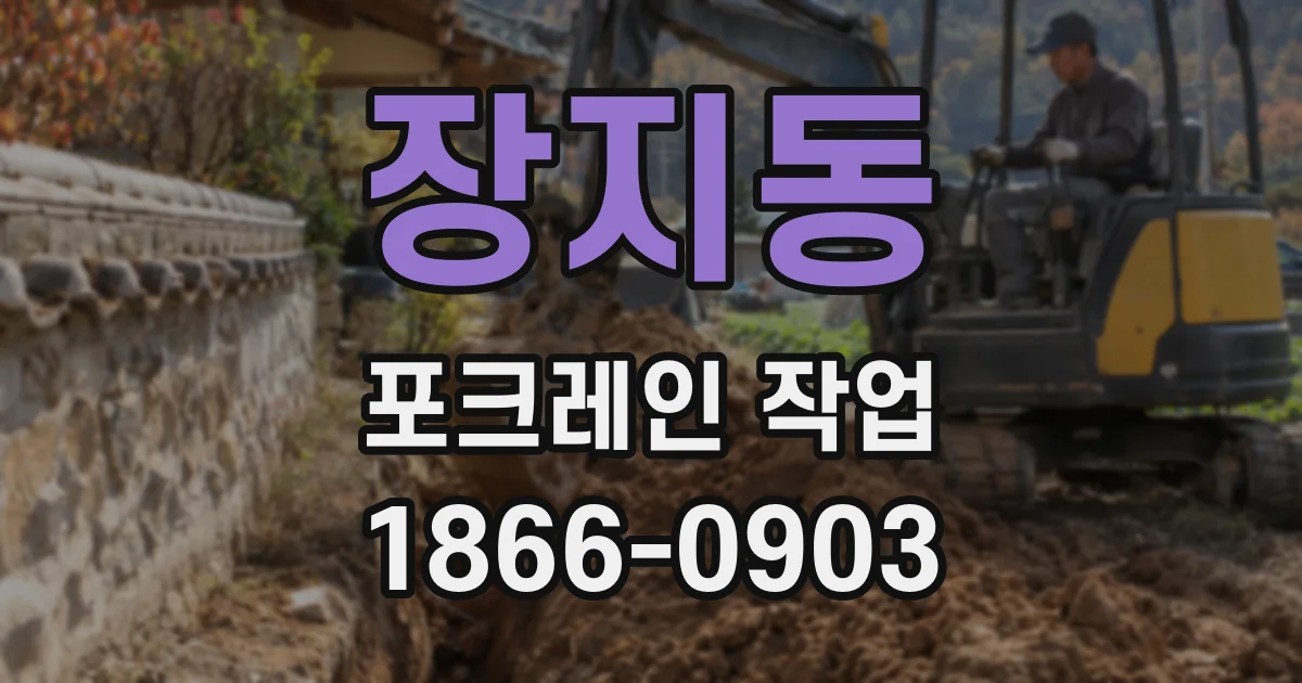 장지동 포크레인 작업