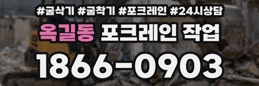 옥길동 포크레인 작업