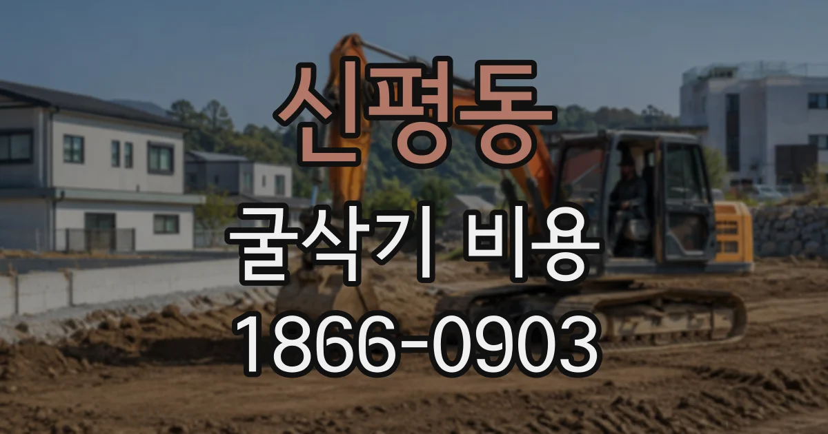 신평동 굴삭기비용