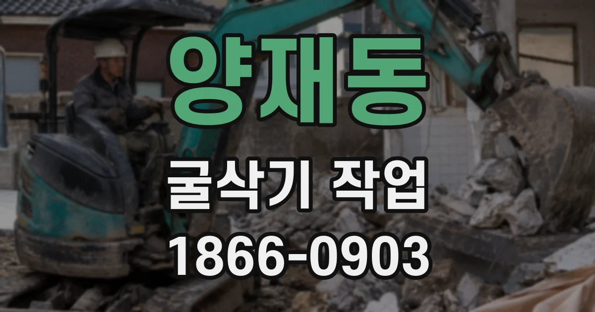 양재동 굴삭기 작업