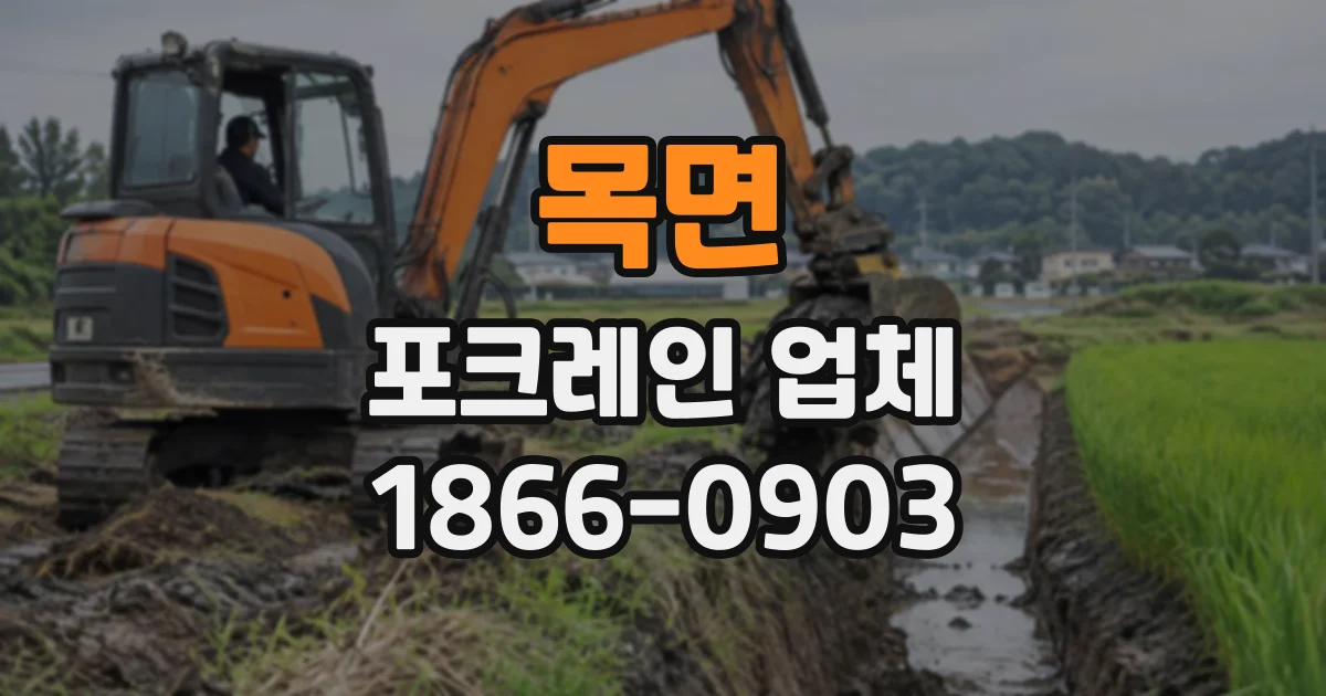 목면 포크레인업체