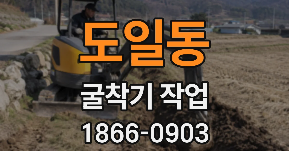 도일동 굴착기 작업