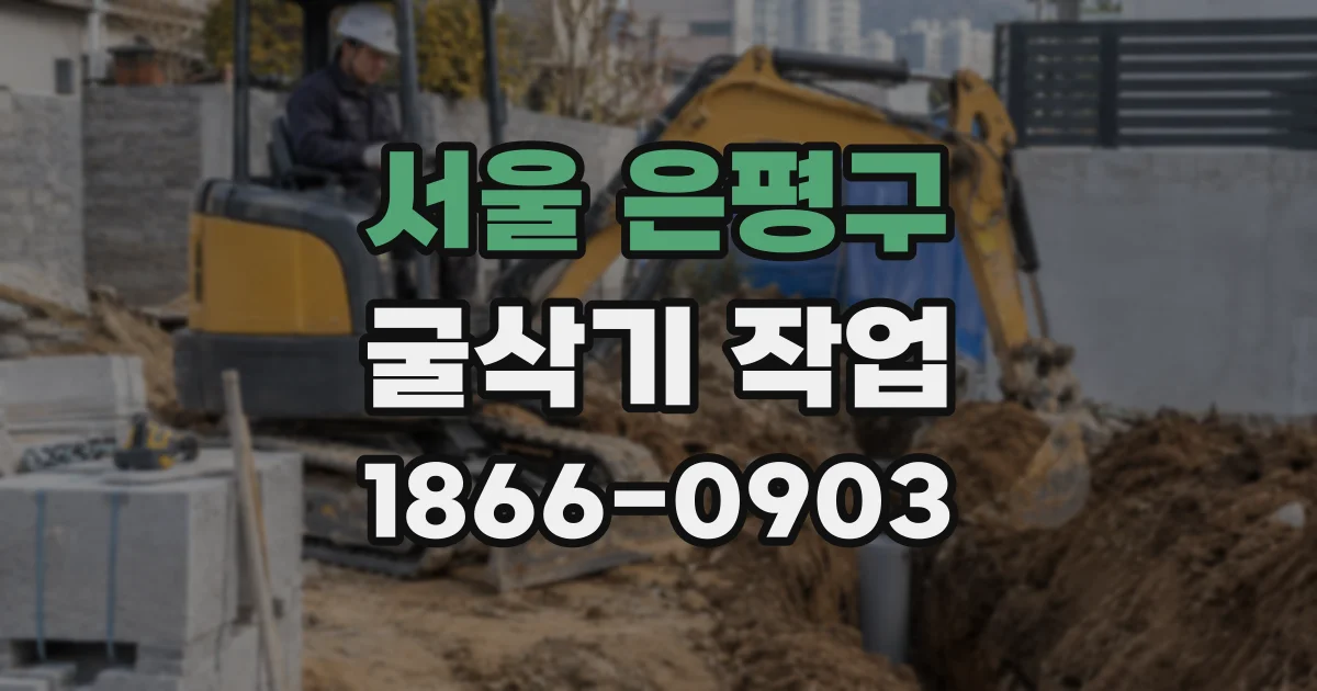 서울 은평구 굴삭기 작업