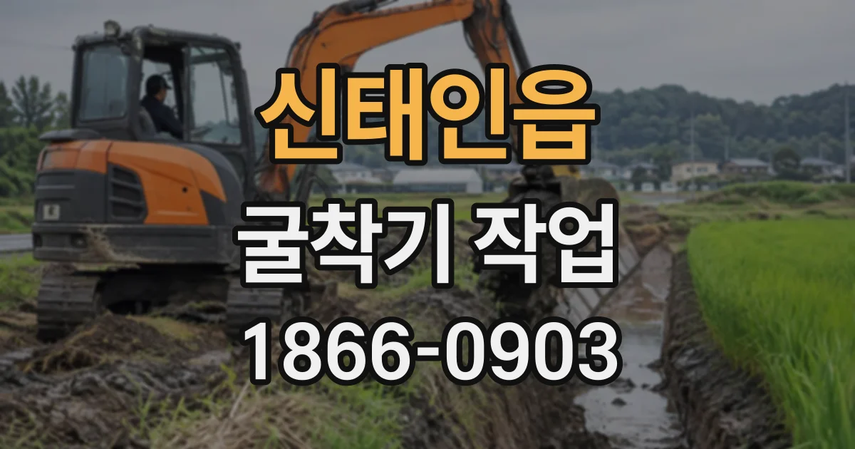 신태인읍 굴착기작업