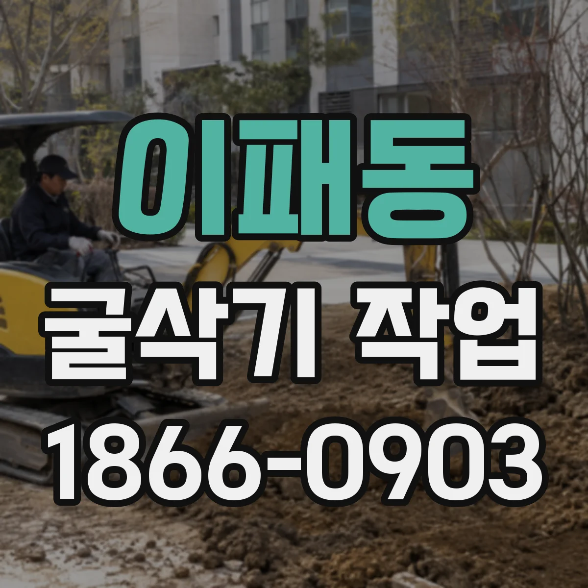 이패동 굴삭기 작업