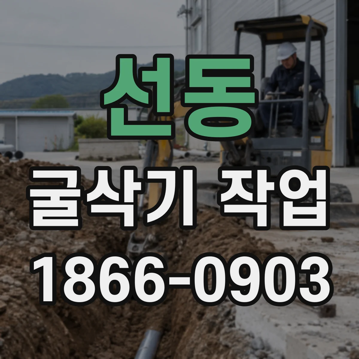 선동 굴삭기 작업