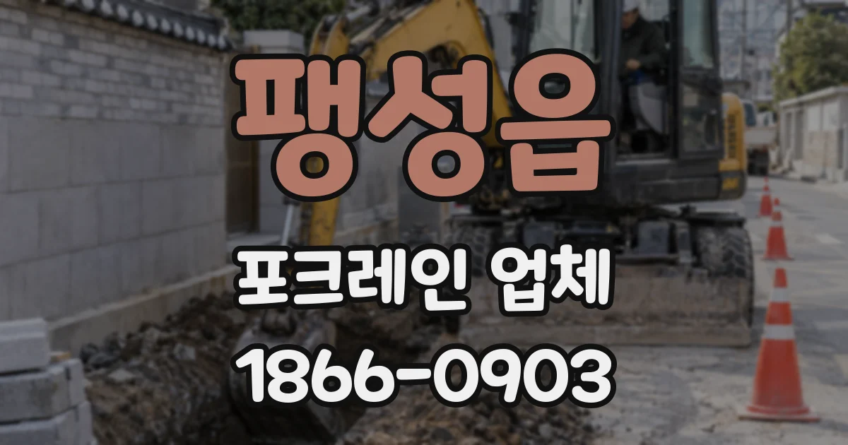 팽성읍 포크레인 업체