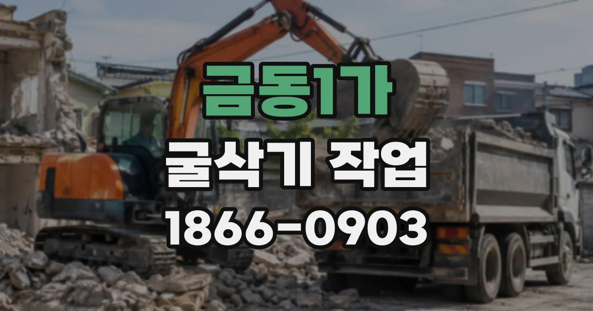 금동1가 굴삭기작업