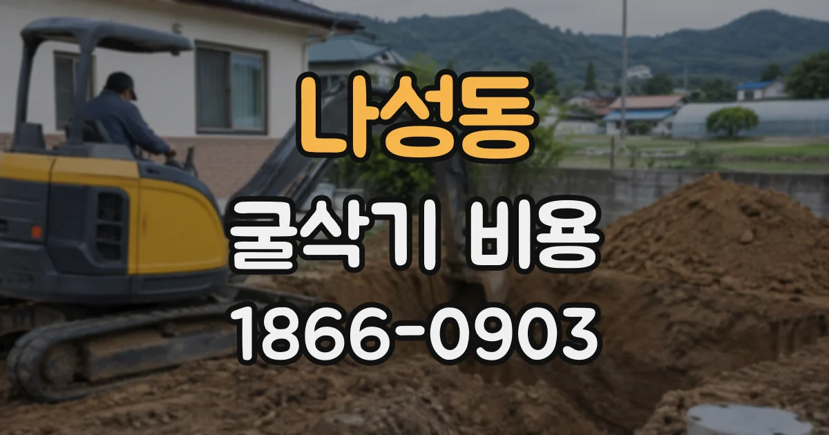 나성동 굴삭기비용