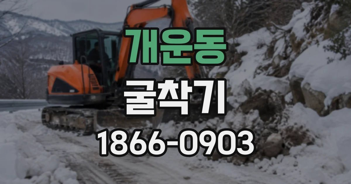 개운동 굴착기