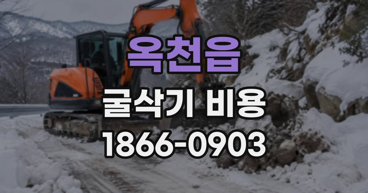 옥천읍 굴삭기비용