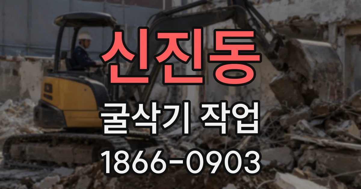 신진동 굴삭기 작업