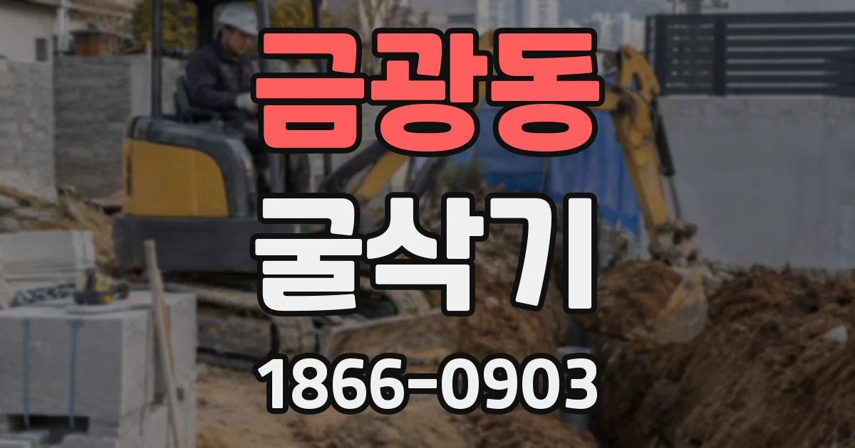 금광동 굴삭기