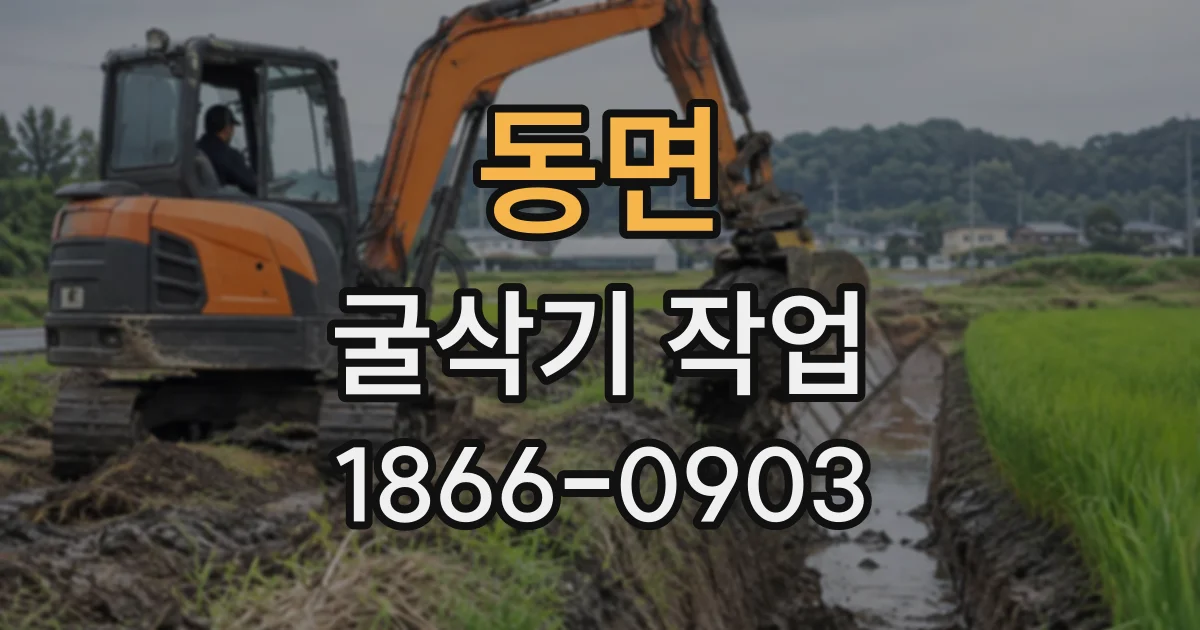 동면 굴삭기작업