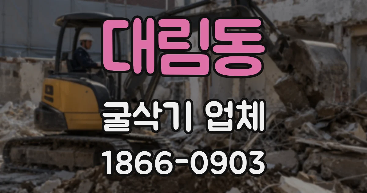 대림동 굴삭기 업체