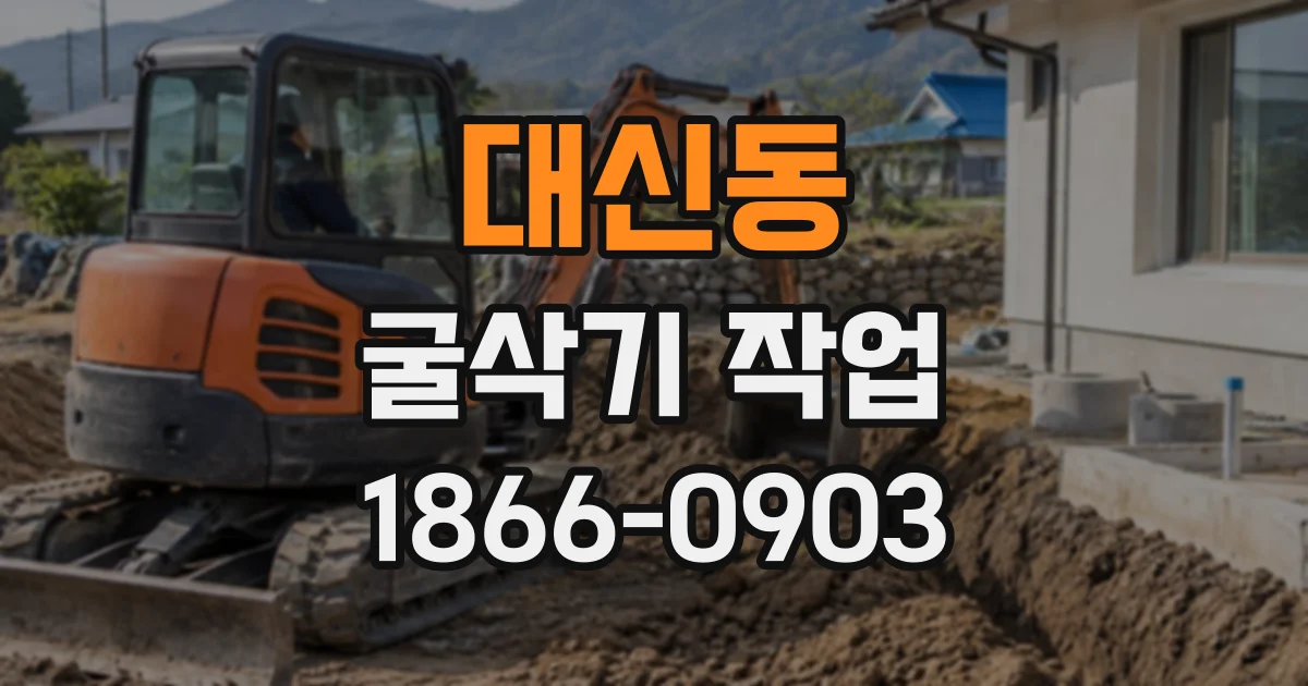 대신동 굴삭기작업