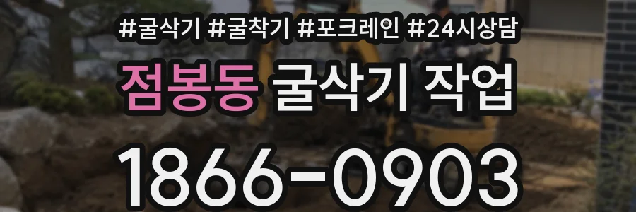 점봉동 굴삭기 작업