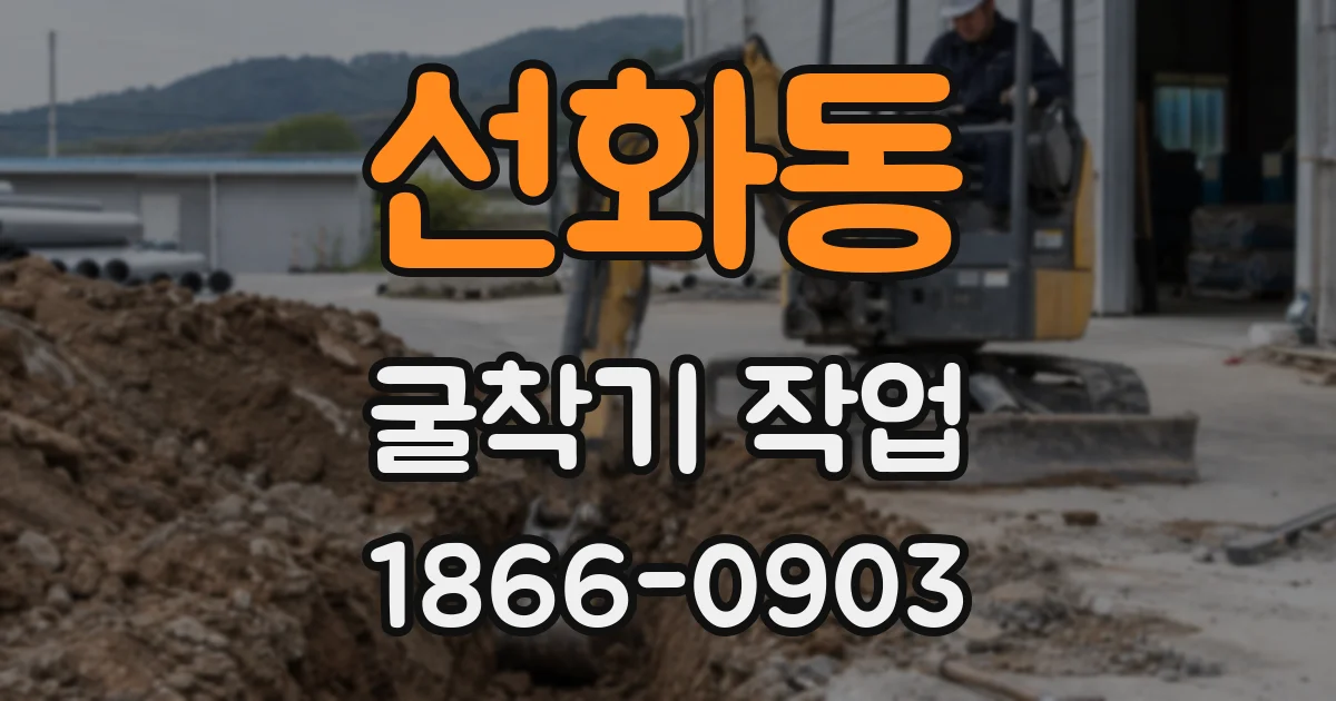 선화동 굴착기 작업