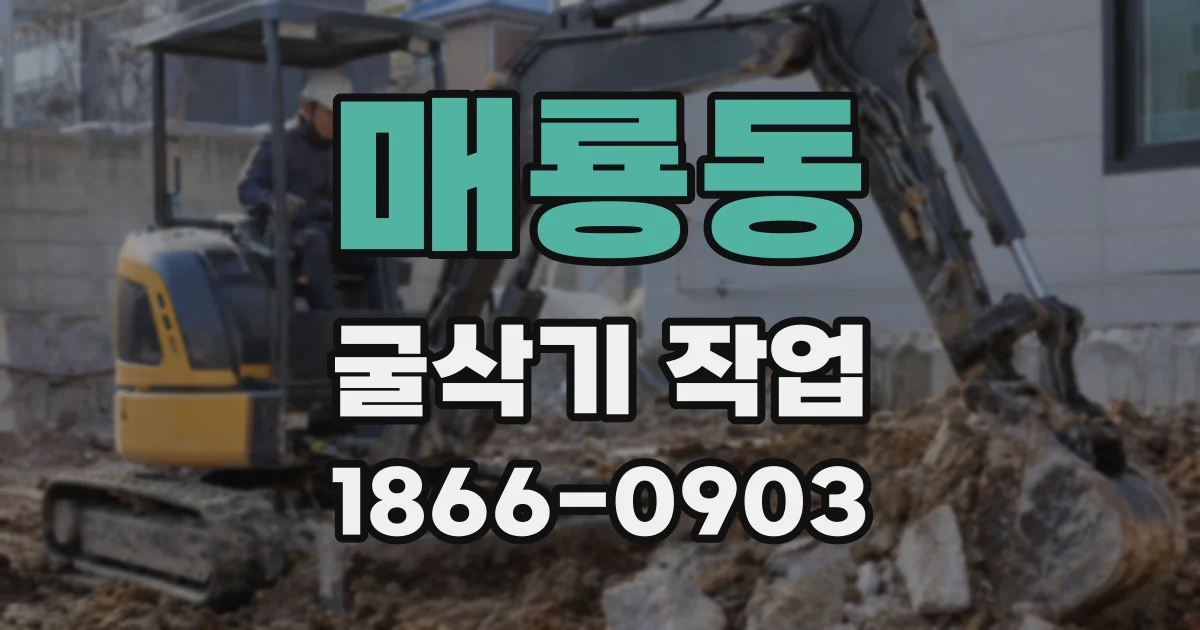 매룡동 굴삭기 작업
