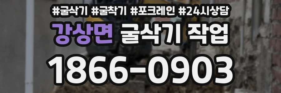 강상면 굴삭기 작업