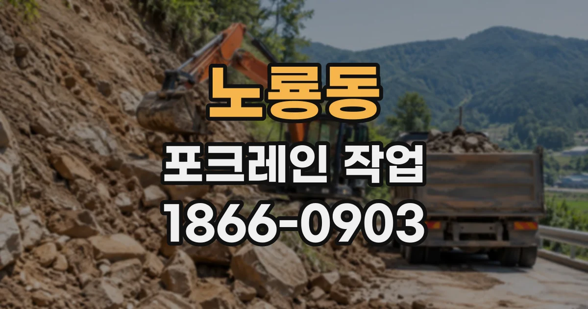 노룡동 포크레인작업