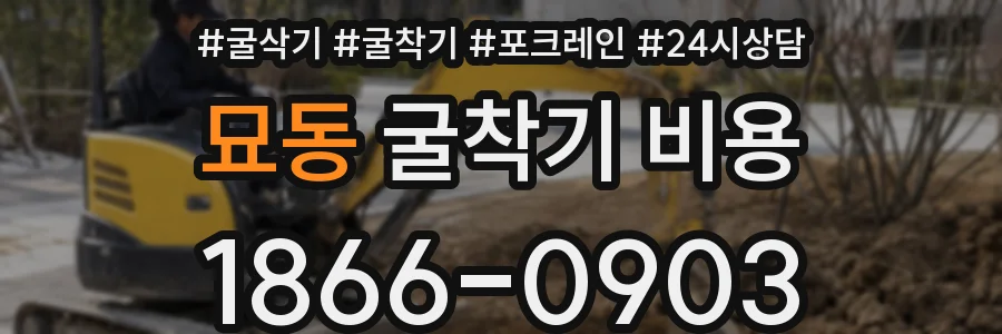 묘동 굴착기 비용