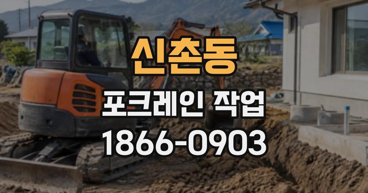 신촌동 포크레인작업