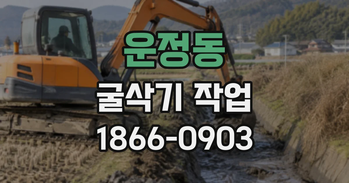 운정동 굴삭기작업