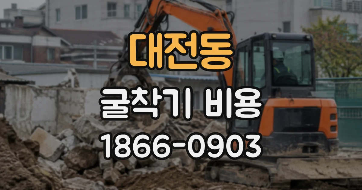 대전동 굴착기비용