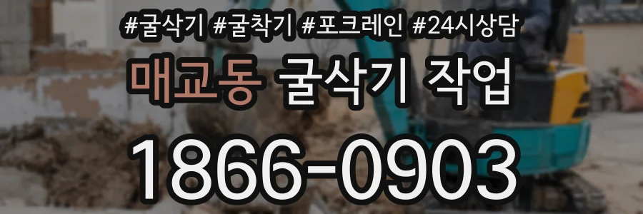 매교동 굴삭기 작업