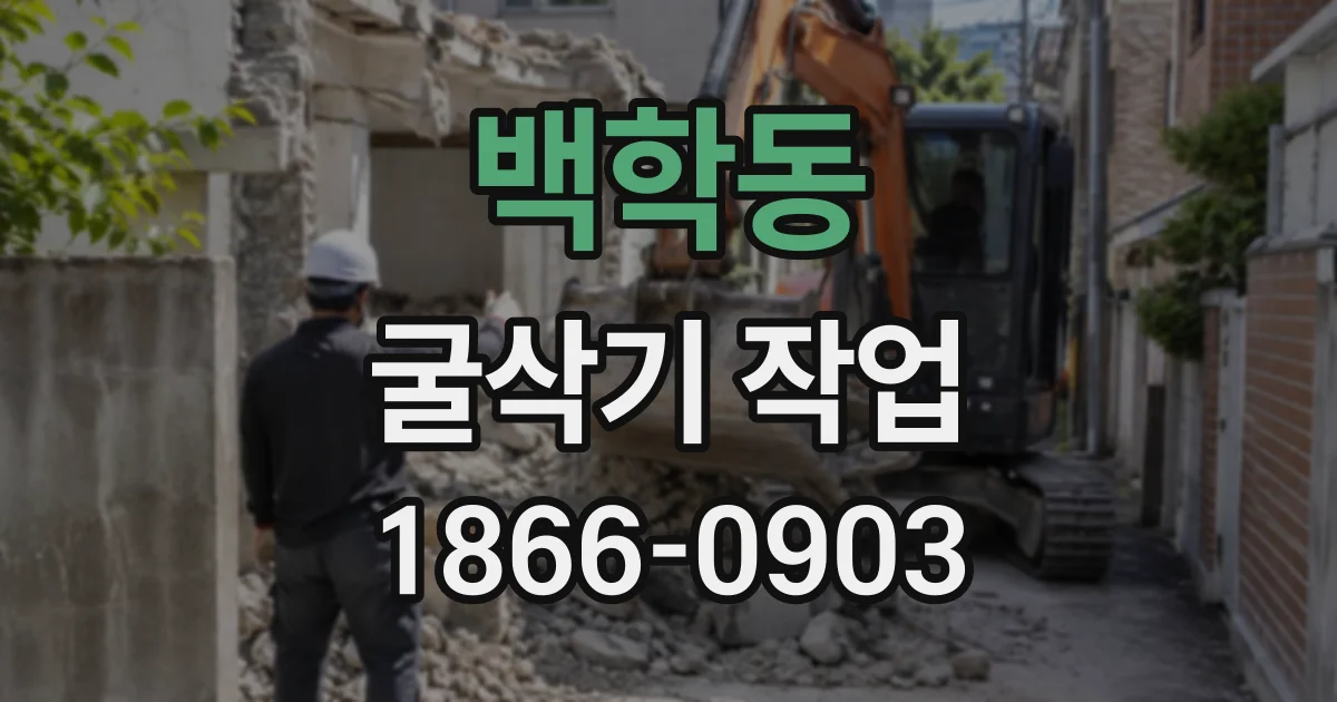 백학동 굴삭기작업