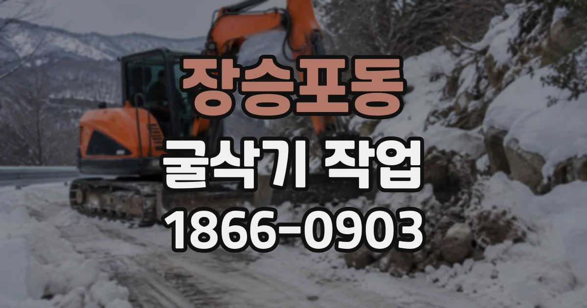장승포동 굴삭기작업