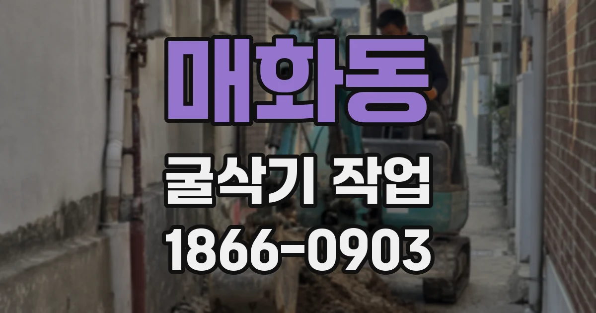 매화동 굴삭기 작업