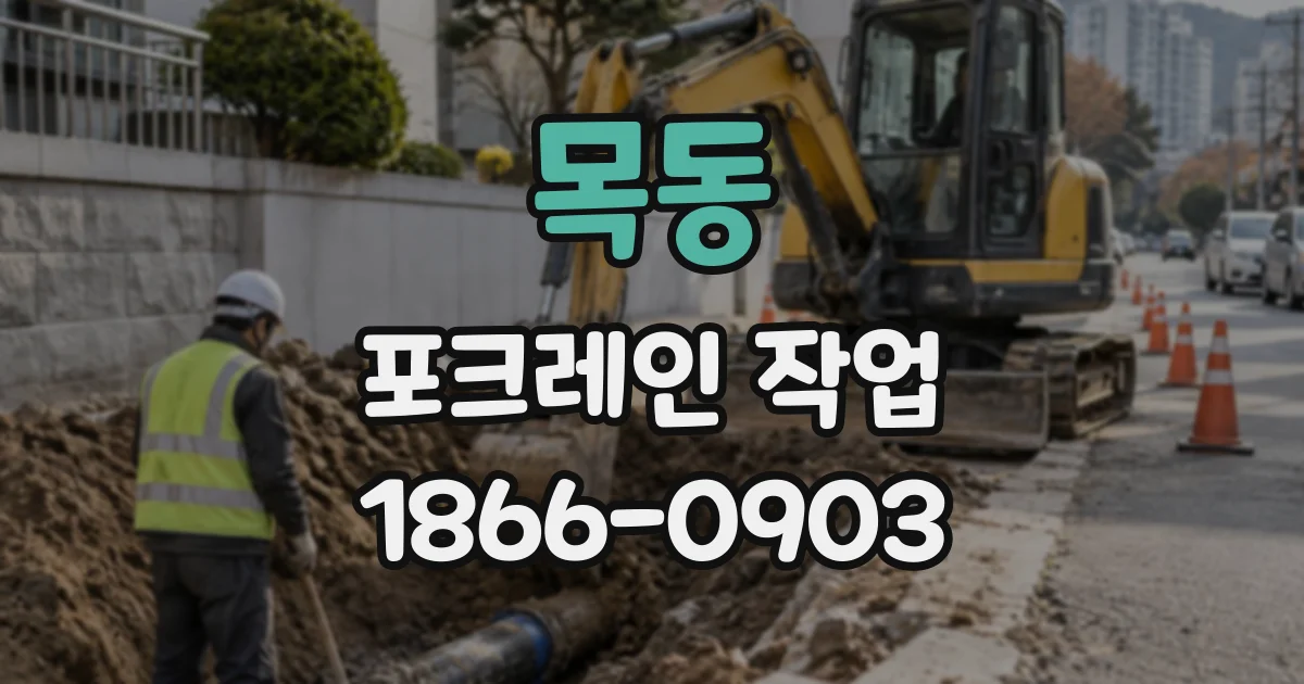 목동 포크레인작업