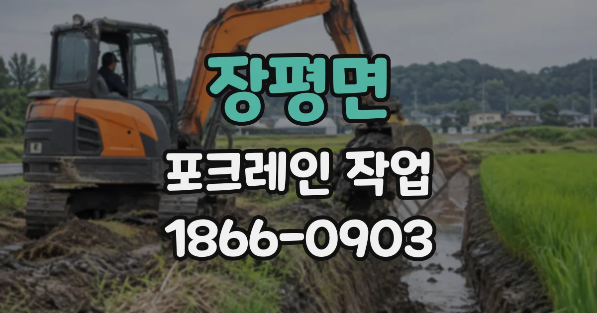 장평면 포크레인작업