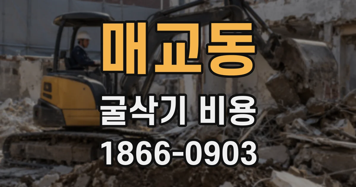 매교동 굴삭기 비용