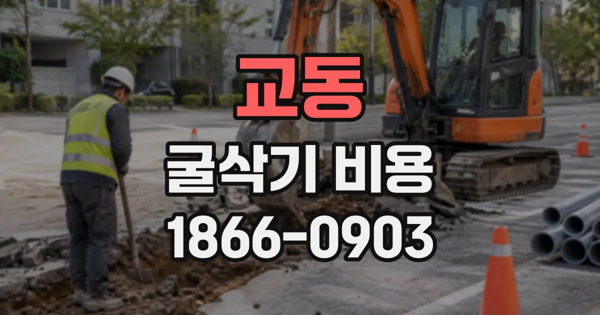 교동 굴삭기비용