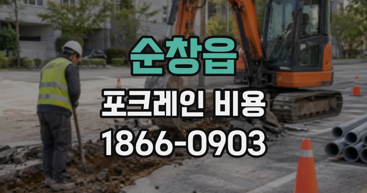 순창읍 포크레인비용