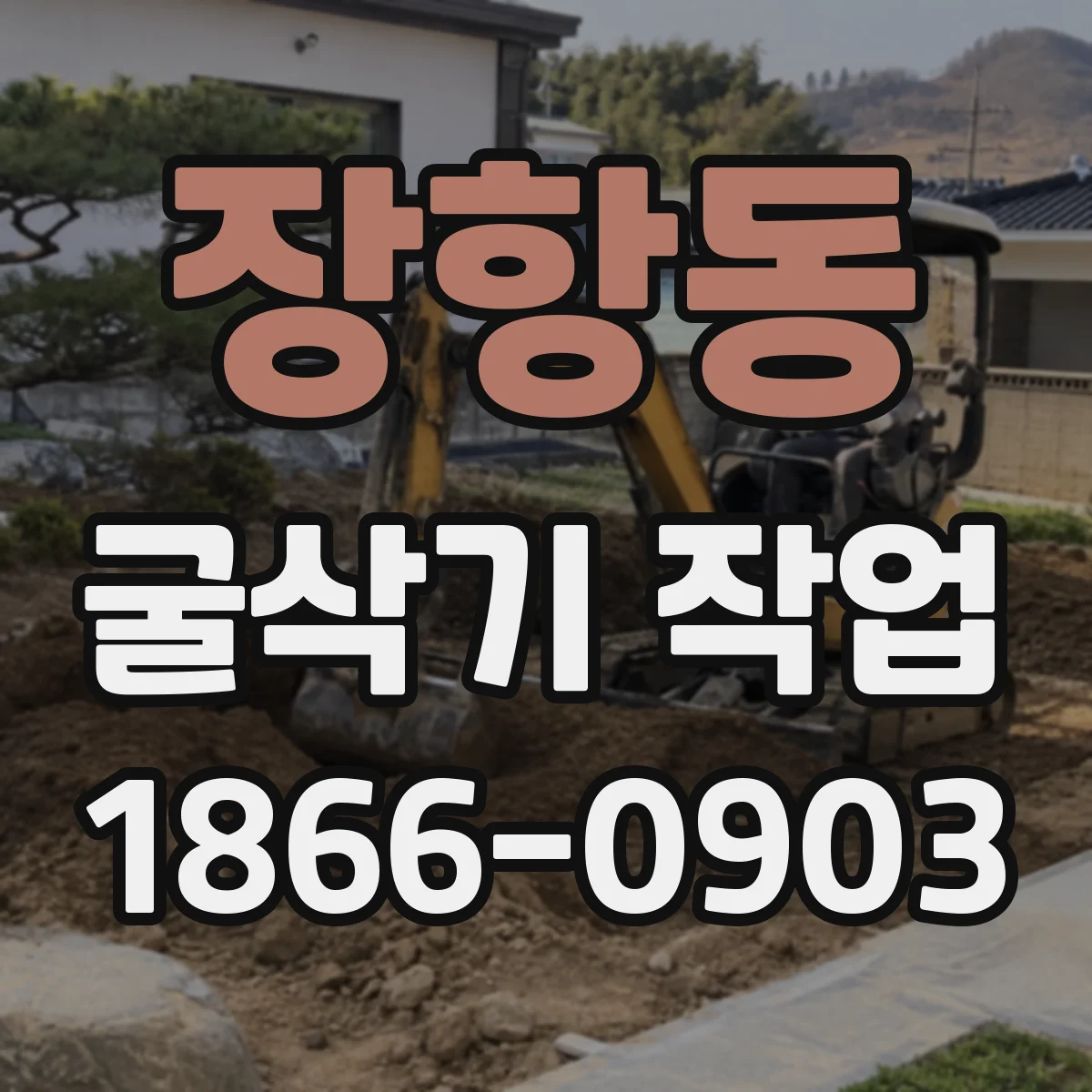 장항동 굴삭기 작업