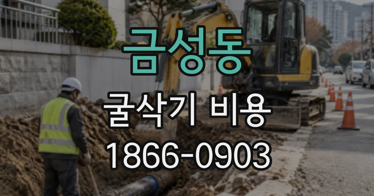 금성동 굴삭기비용