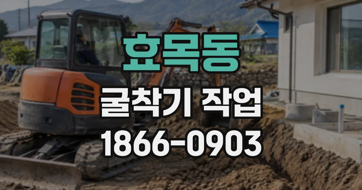 효목동 굴착기작업