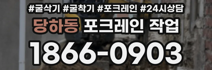 당하동 포크레인 작업