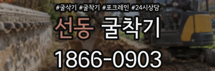 선동 굴착기