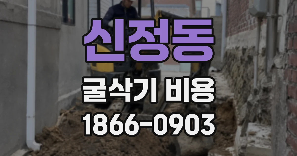 신정동 굴삭기 비용