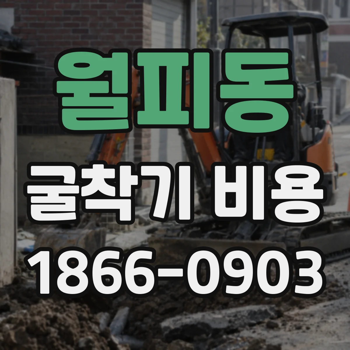 월피동 굴착기 비용