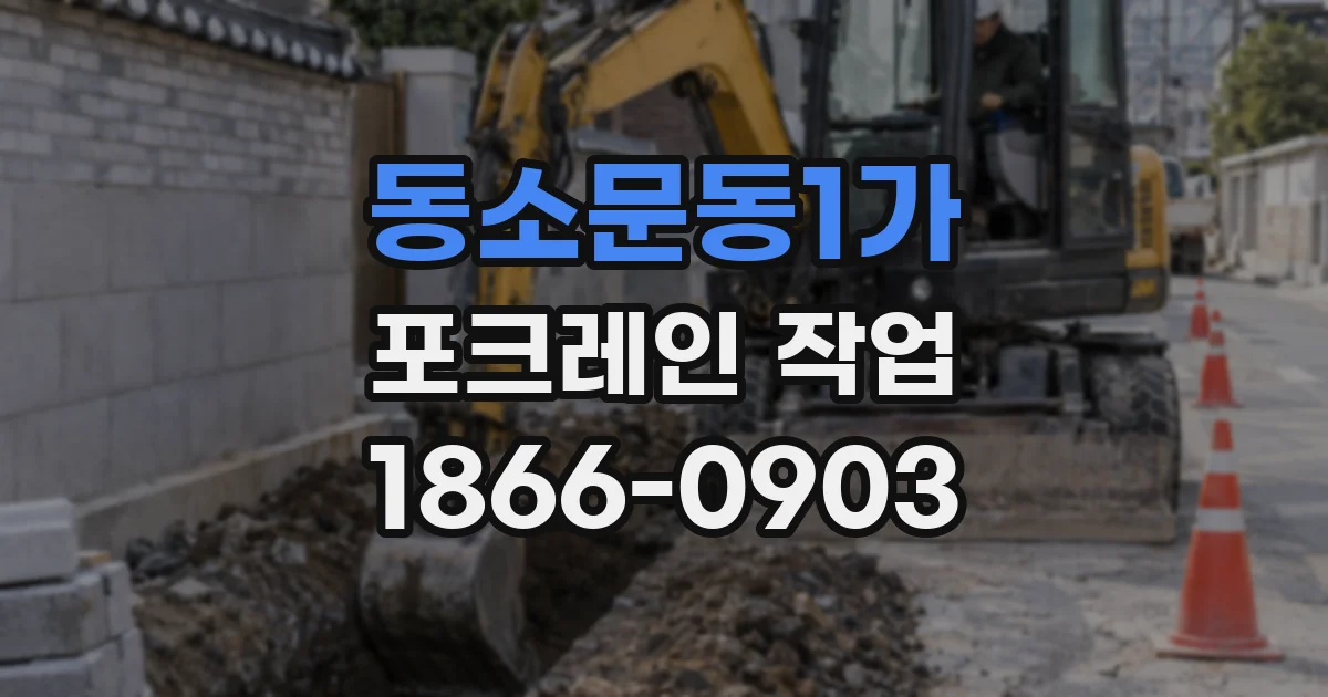 동소문동1가 포크레인 작업