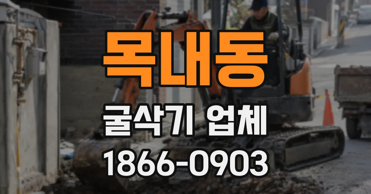 목내동 굴삭기 업체